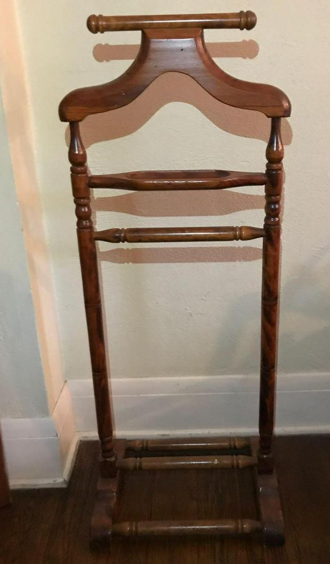 Antique valet stand: 18x14x45 inches, no shipping