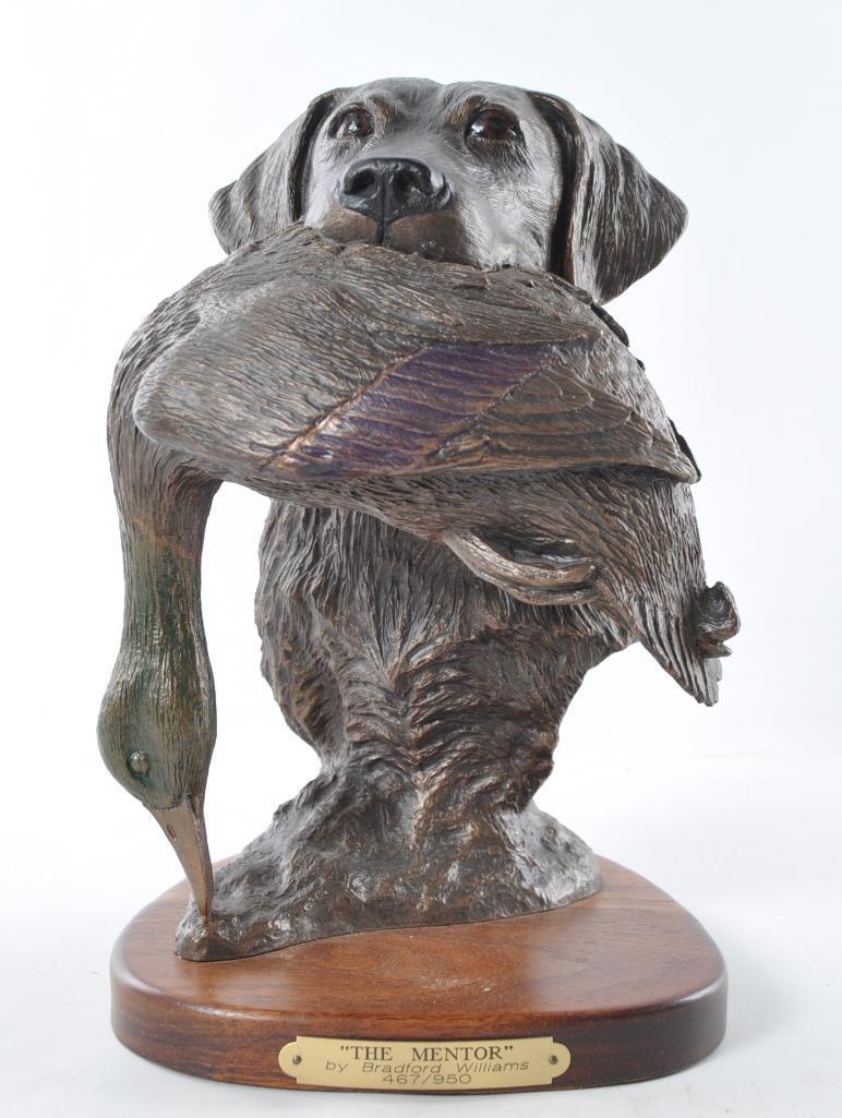 Signed "The Mentor" by Bradford Williams Statue: Limited Edition 467 of 950, 7 x 6 1/2 x 11 1/2 inches, Seems to be made of resin