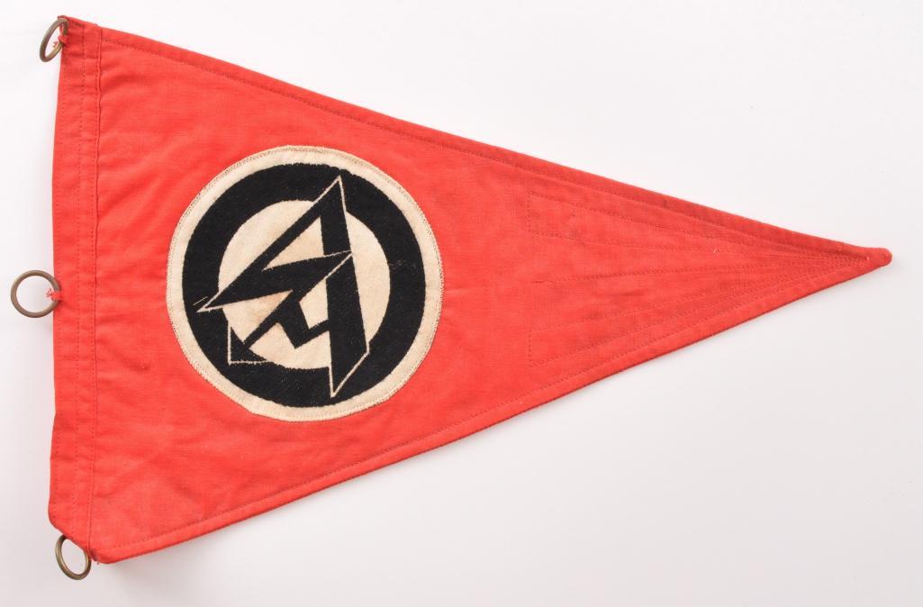 WW2 German NSKK Pennant: 14 x 9 inches