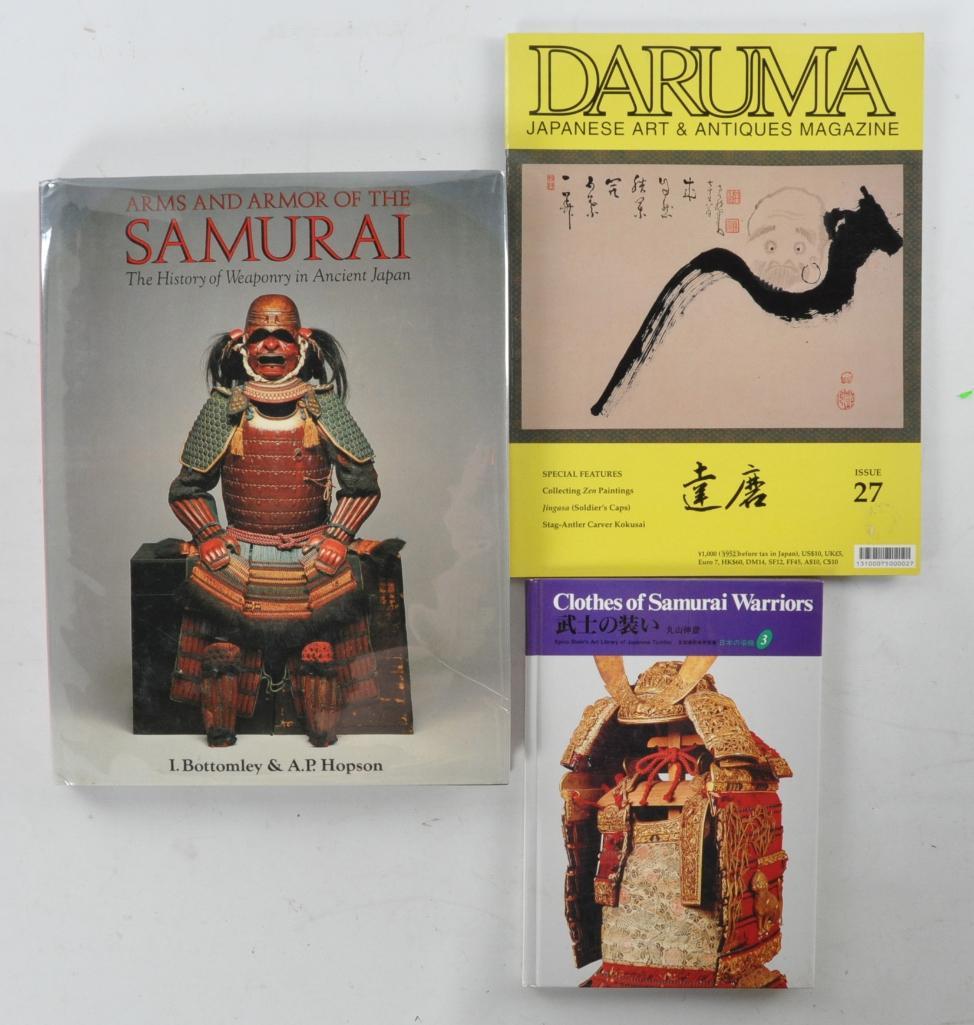 Group of 3 Samurai Reference Books: Covers Clothing, Armor, and More