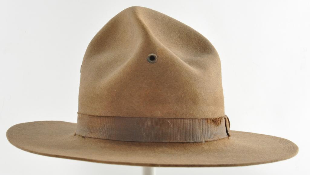 WW1 US Campaign Hat: 13 x 14 x 7 inches, Size 7 1/2