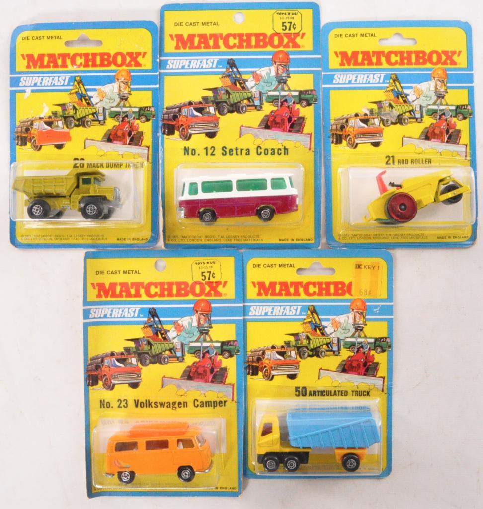 Group of 5 Matchbox Superfast Die-Cast Vehicles in (1 of 2)