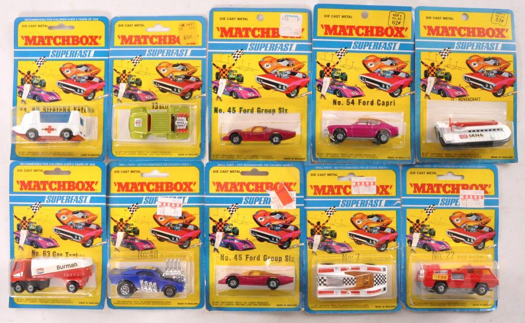 Group of 10 Matchbox Superfast Die-Cast Vehicles in (1 of 5)