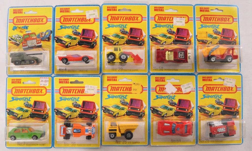 Group of 10 Matchbox Superfast Die-Cast Vehicles in (1 of 5)