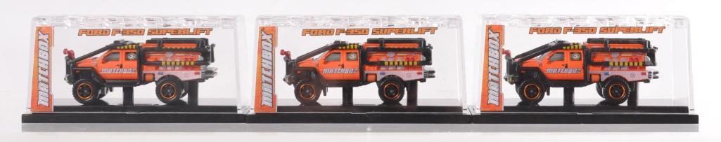Group of 3 Matchbox Ford F350 Superlift Die-Cast Trucks (1 of 3)
