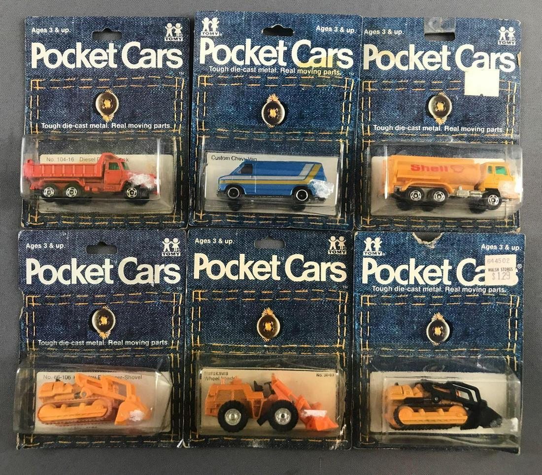 Group of 6 Tomy Pocket Cars Die-Cast Vehicles in (1 of 4)