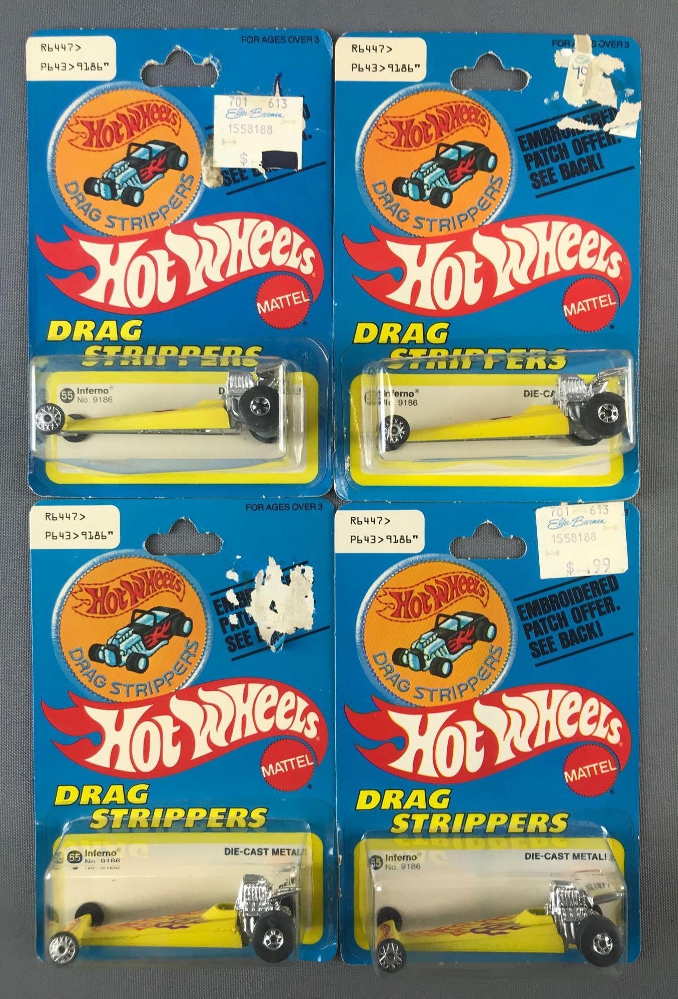 Group of 4 Hot Wheels Drag Strippers No. 9186 Inferno: Like new condition.