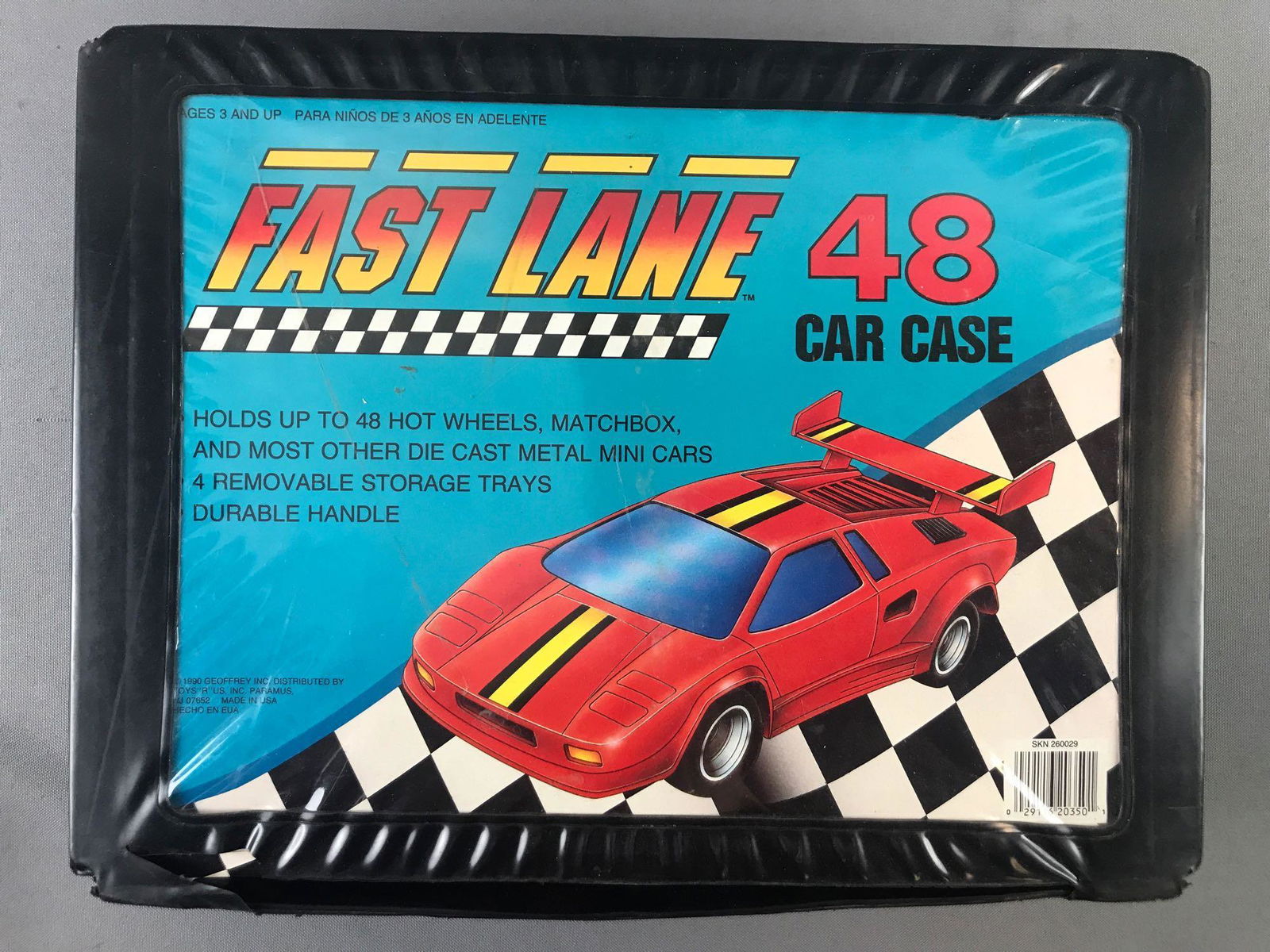Fast Lane 48 Car Collector Case with 45 Die-Cast: OOP, damage to Case. Includes Matchbox, Hot Wheels and more