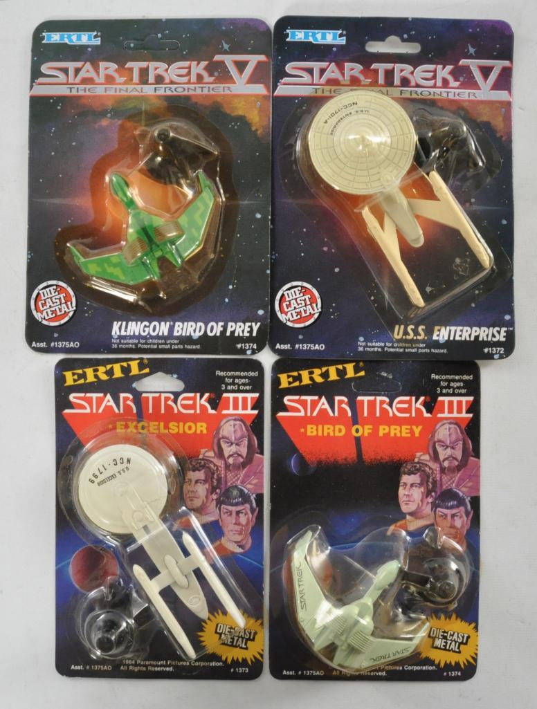Group of 4 ERTL Star Trek Die-Cast Space Ships in (1 of 2)