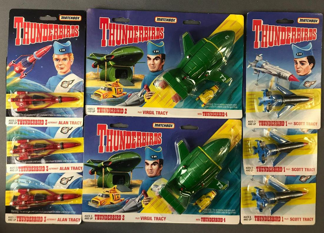 Group of 8 Matchbox Thunderbirds Die-Cast Planes in (1 of 5)