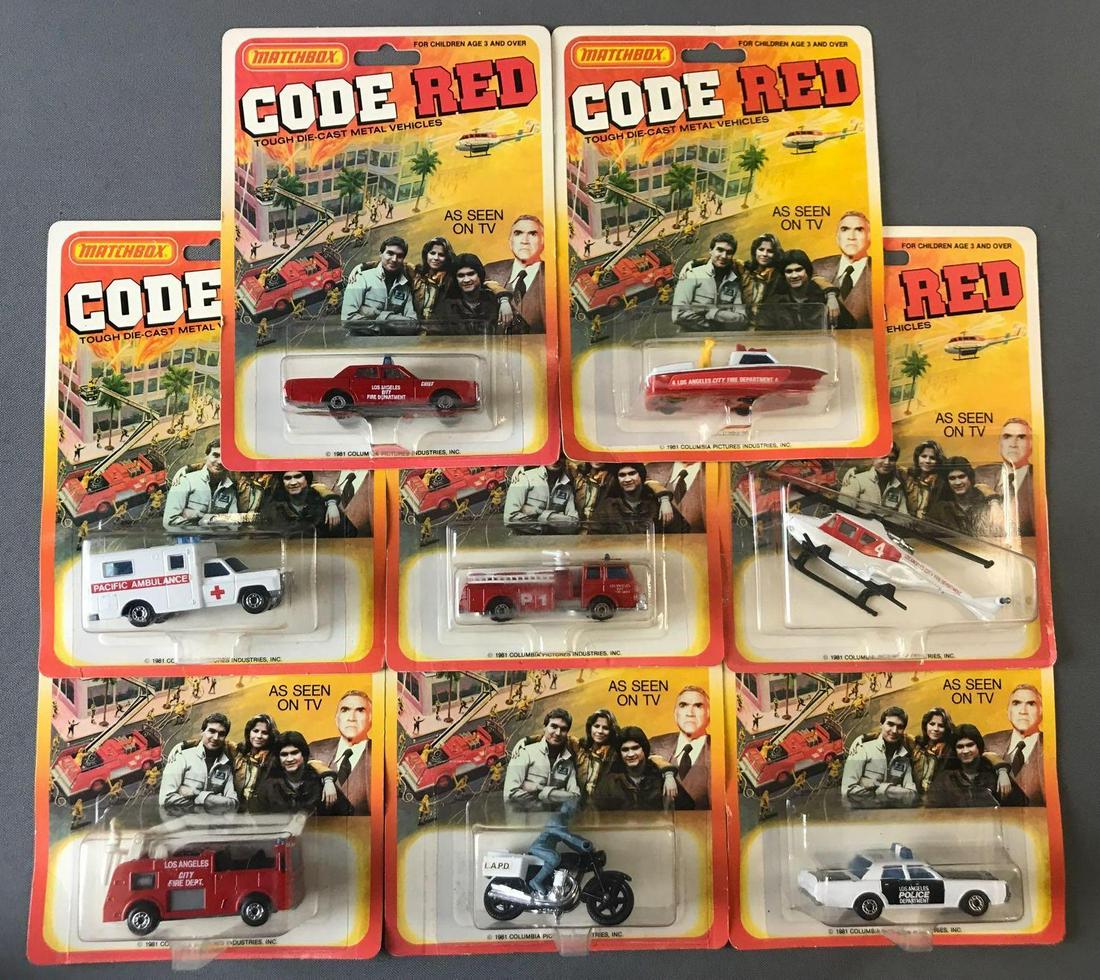 Group of 8 Matchbox Code Red Die-Cast Vehicles in (1 of 6)