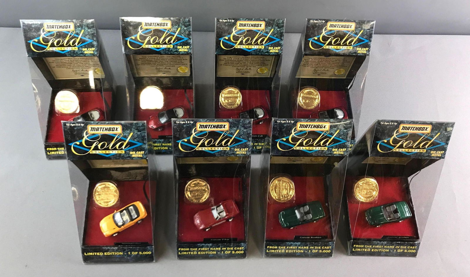 Group of 8 Matchbox Gold Collection Die Cast Metal Cars (1 of 4)