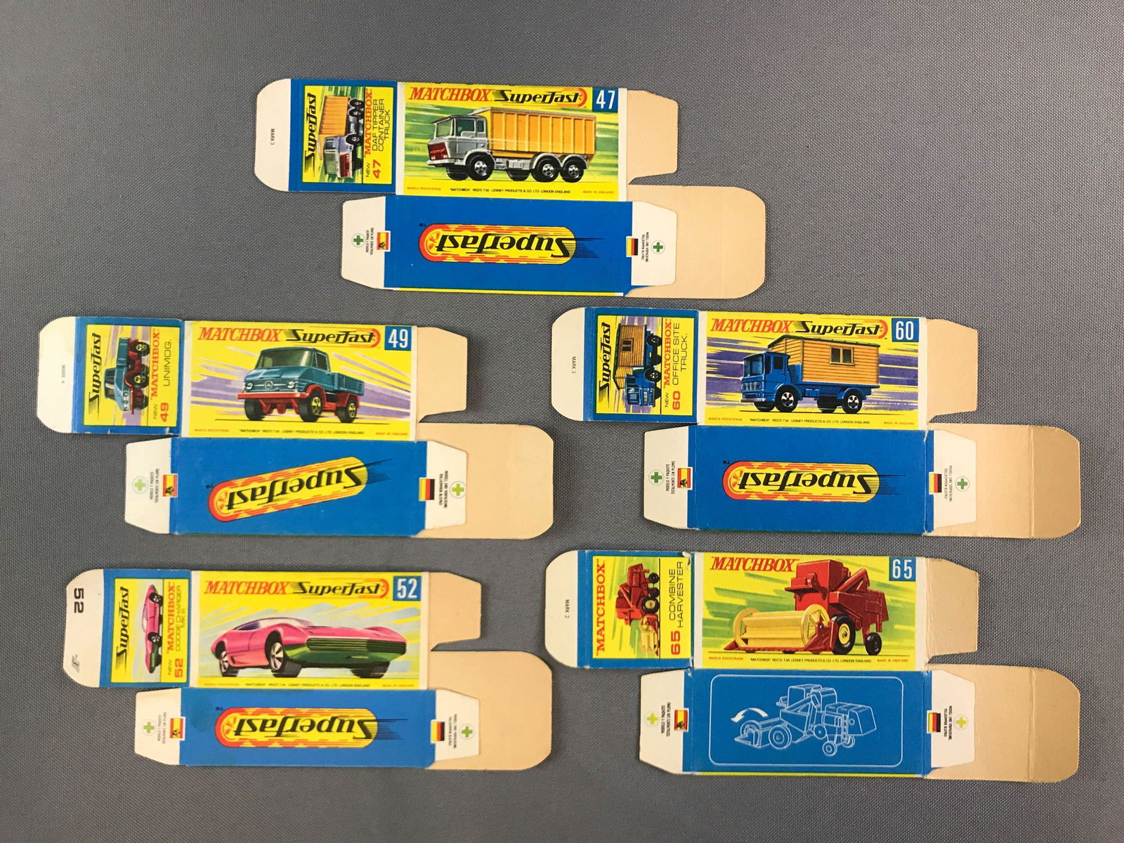 Group of 5 Matchbox Superfast G Type Boxes (1 of 5)