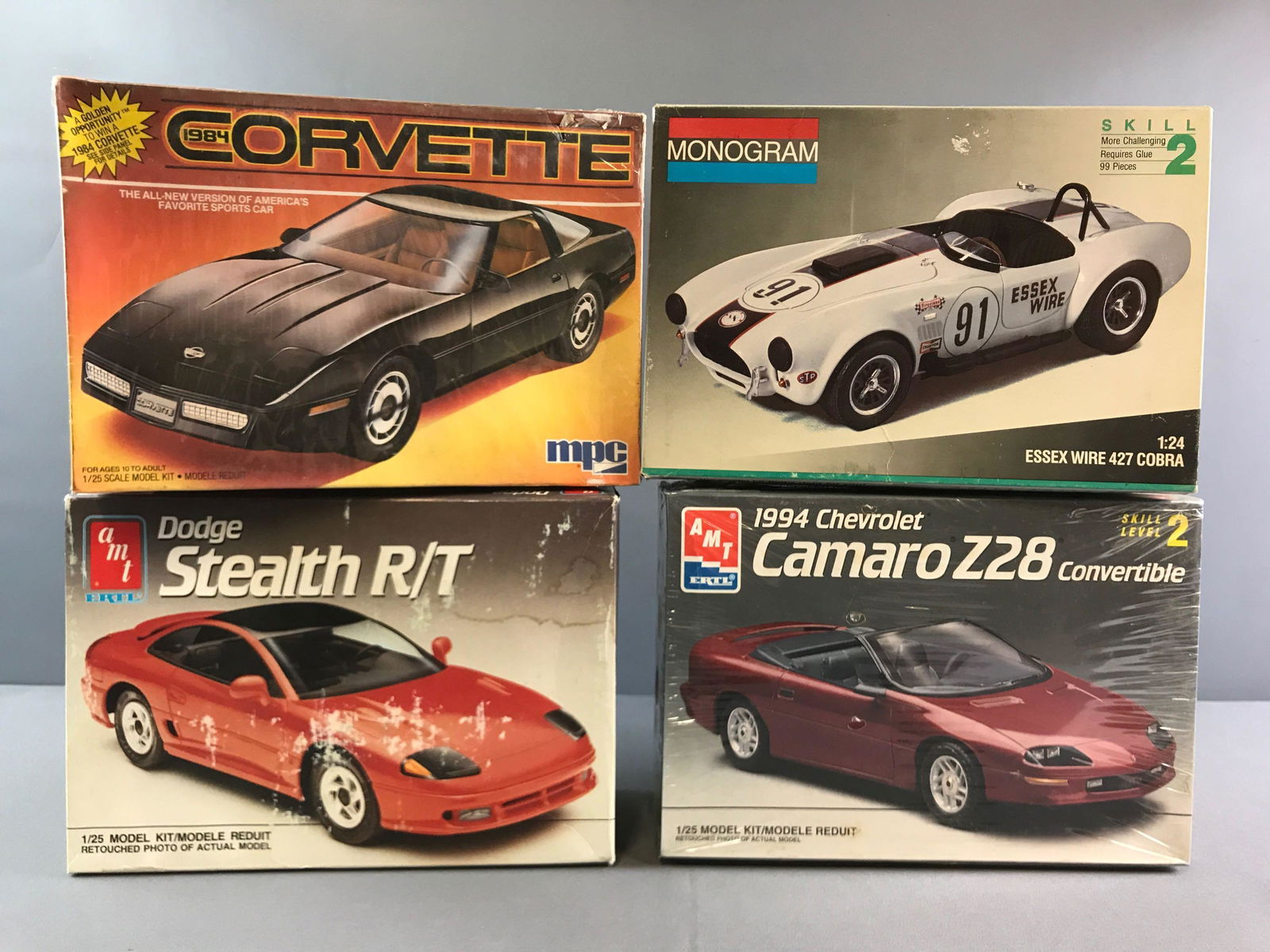 Group of 4 Scale Model Car Kits In Original Boxes (1 of 4)