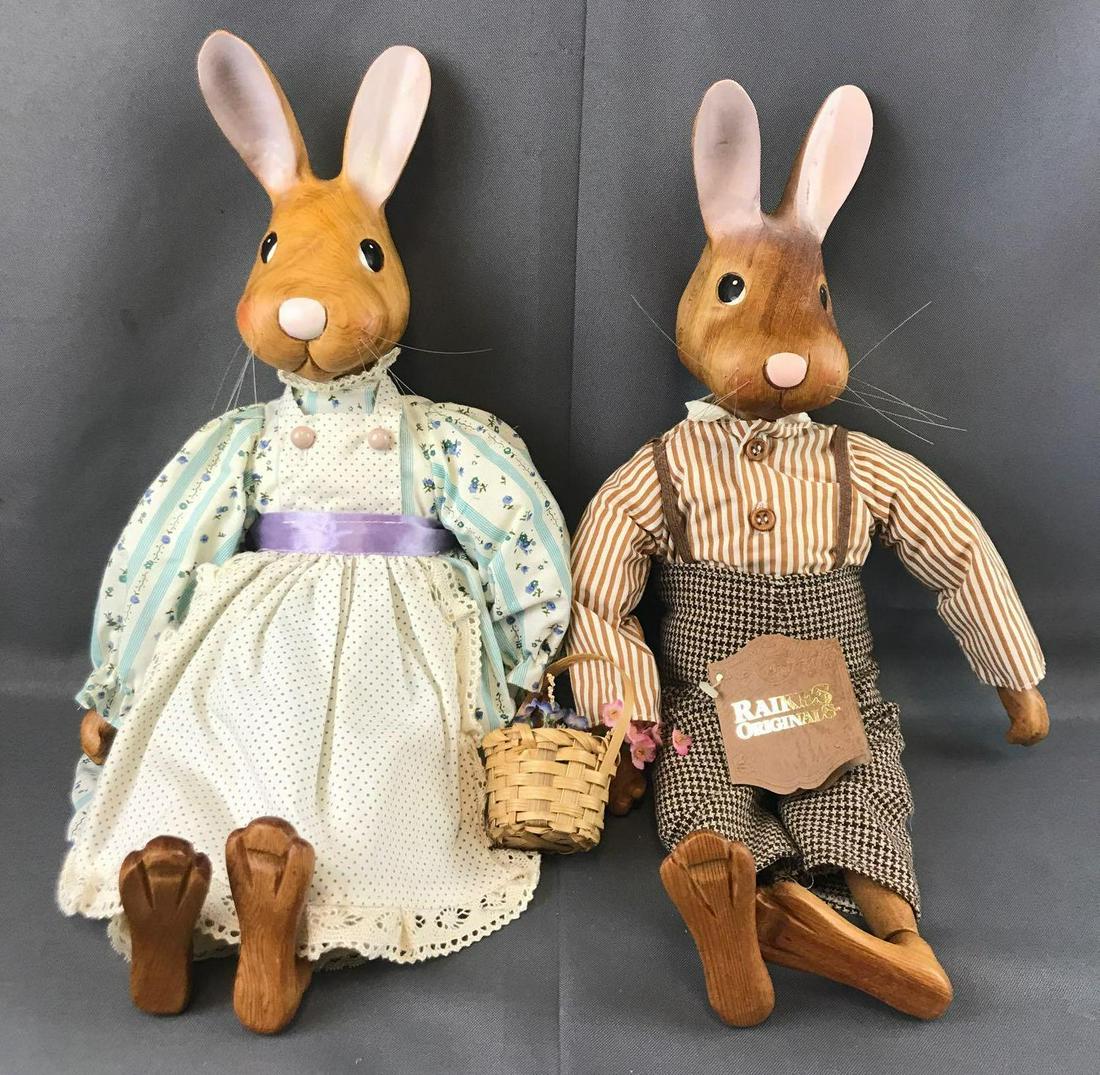 Group of 2 Robert Raikes rabbits, Calvin and Rebecca (1 of 7)