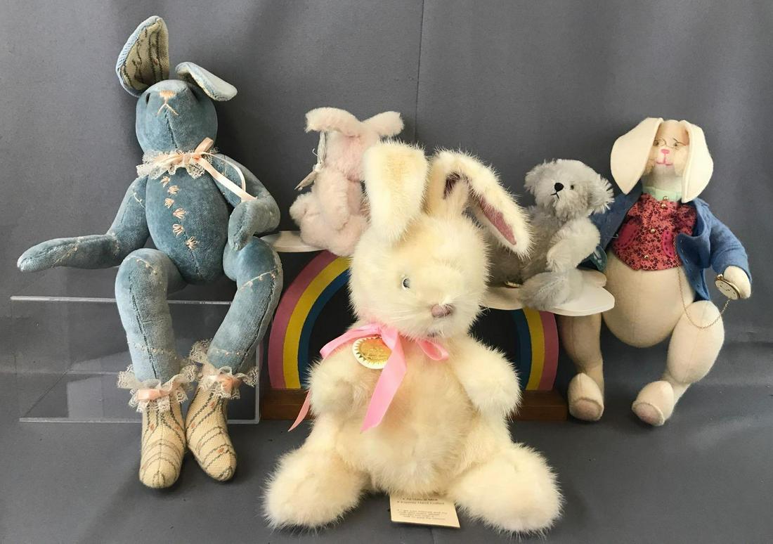 Group of 5 stuffed rabbits and more (1 of 14)