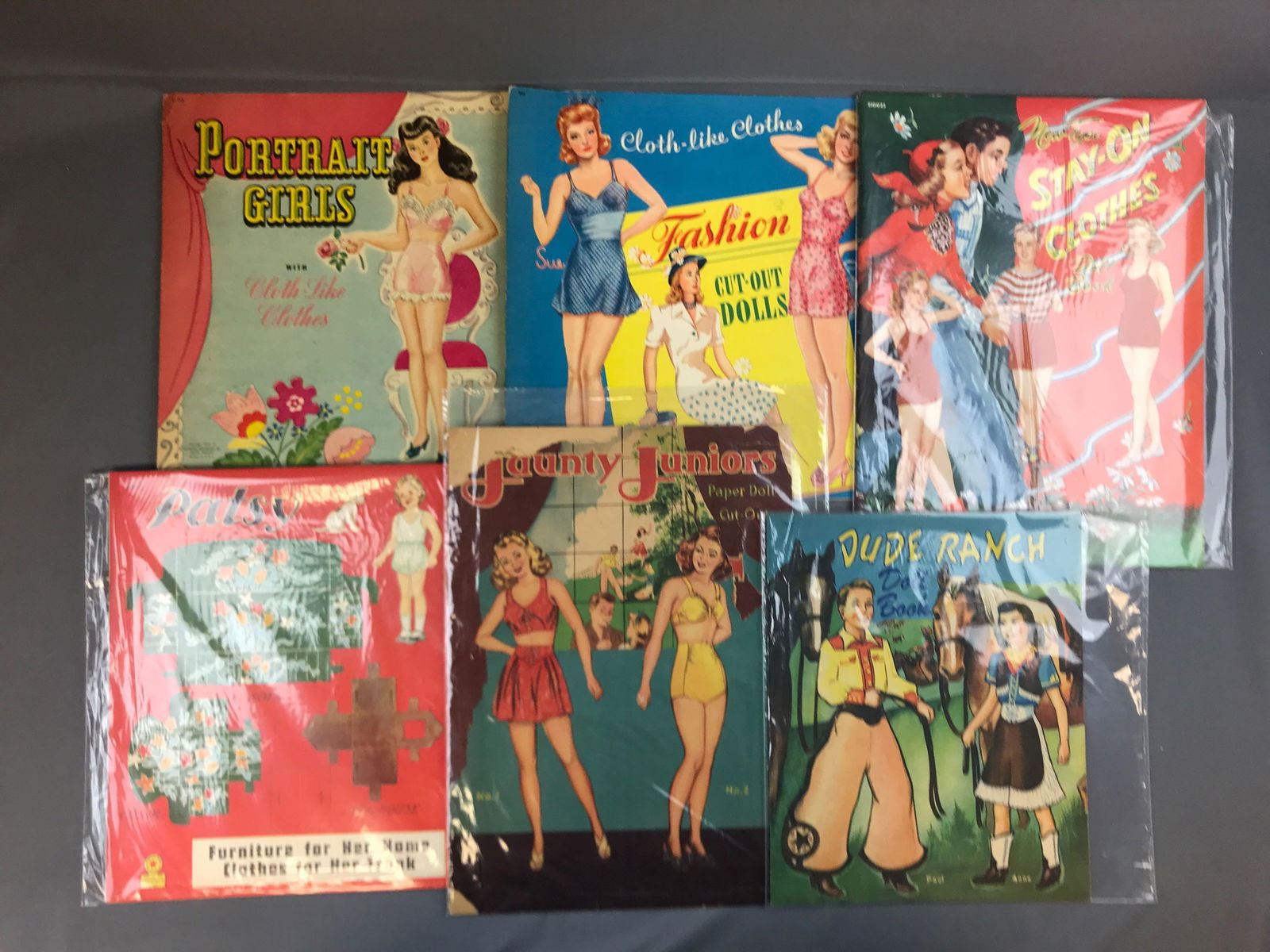 Group of six vintage paper doll sets (1 of 9)
