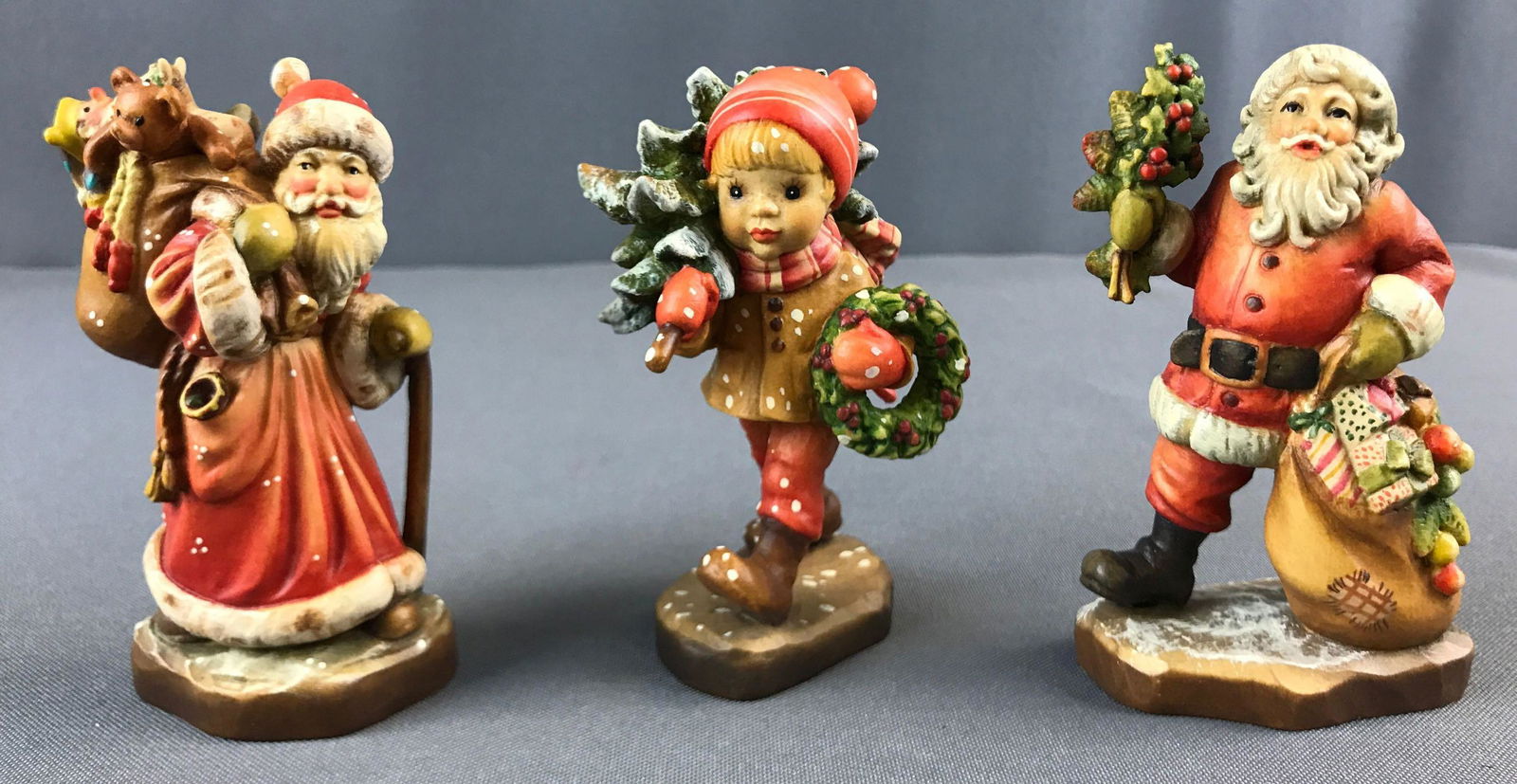 Group of 3 ANRI wood figurines including Jolly St Nick (1 of 11)