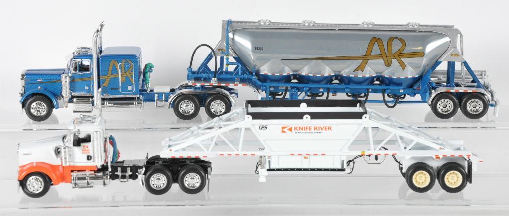 Group of 2 DCP Die-Cast Semi Trucks with Trailers (1 of 4)