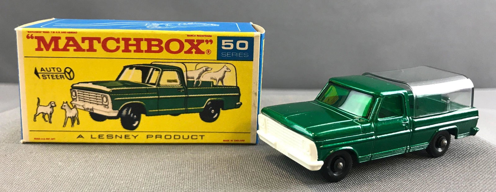 Matchbox Auto Steer No. 50 Kennel Truck die cast: A Lesney Product, F Box, BPW