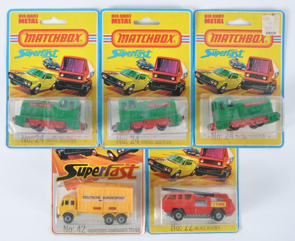 Group of 5 Matchbox Superfast Die-Cast Vehicles in (1 of 2)