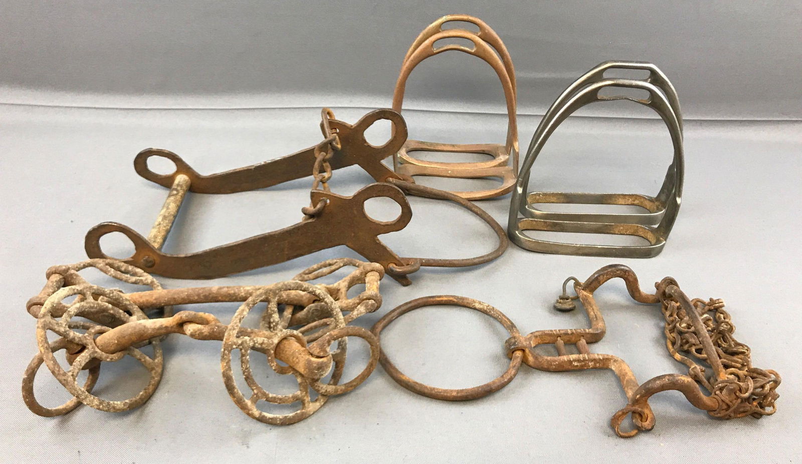Group of Vintage Horse Stirrups, bits (1 of 6)