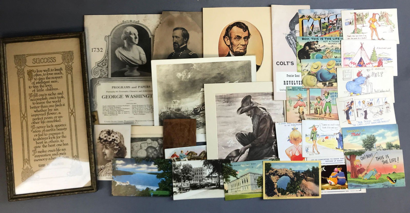 Group of vintage postcards pictures programs and more (1 of 4)