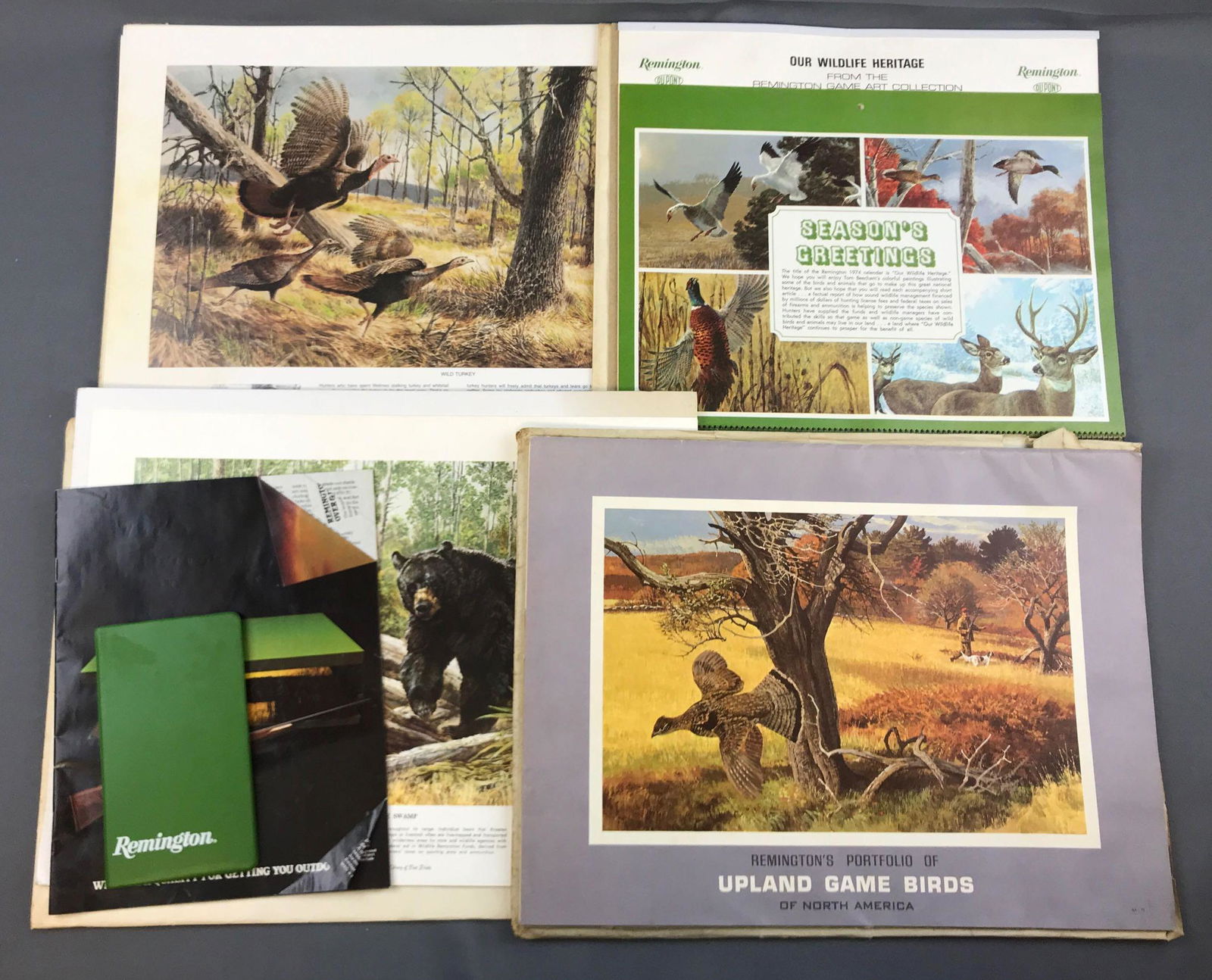 Group of vintage Remington portfolio game art (1 of 3)