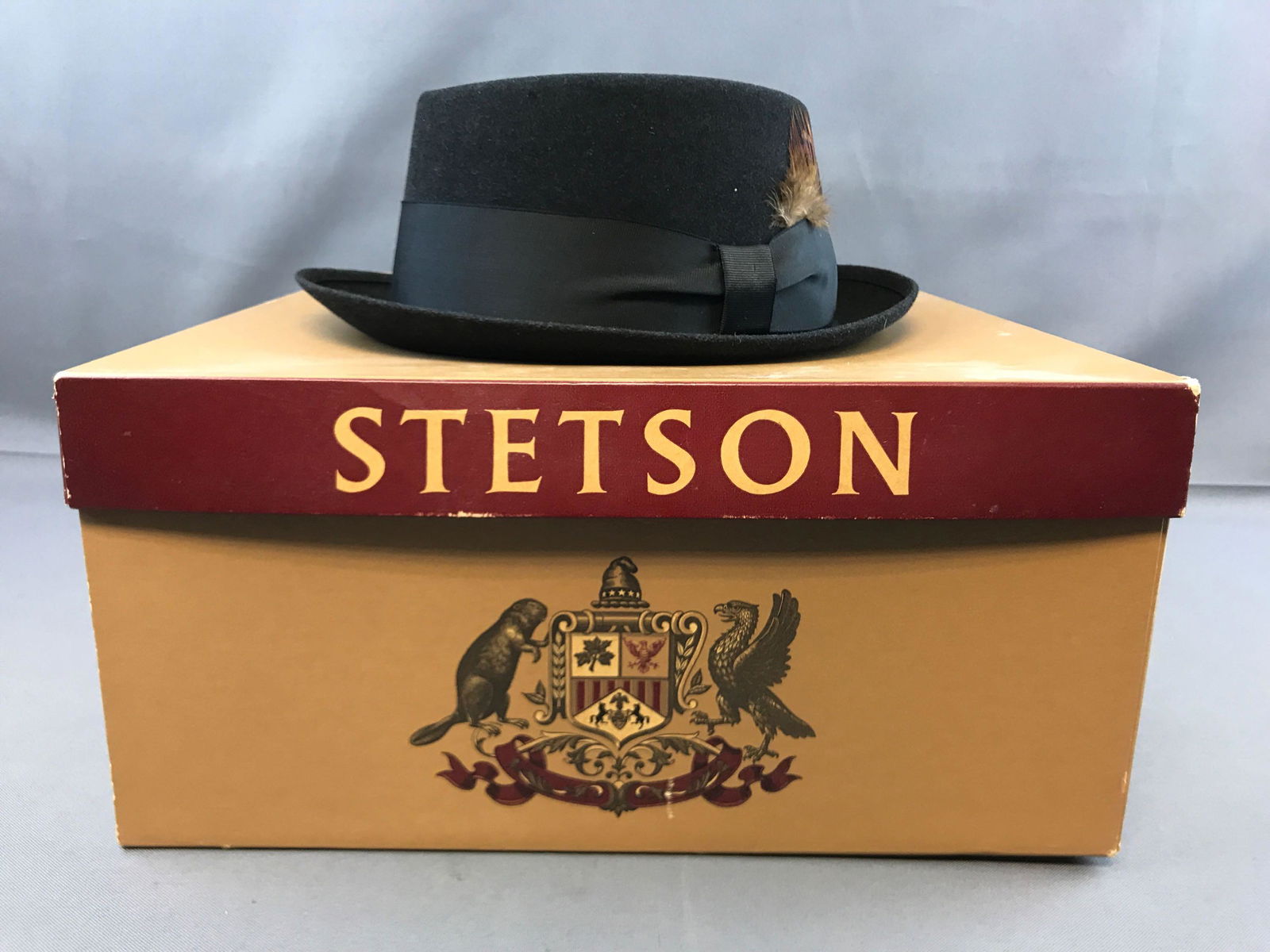 Vintage Stetson The Gun Club Hat In Original Box: Stetson 7 1/8