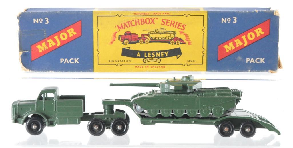 Matchbox Major Pack No. 3 Sankey 50 Ton Tank: Damaged Box, Damaged Tank Track, A Lesney Product, Made in England, Like New Condition
