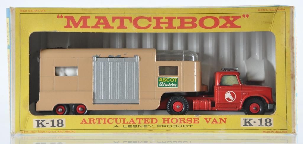 Matchbox King Size K-18 Articulated Horse Van Die-Cast: Missing Cellophane, A Lesney Product, Made in England, Like New Condition