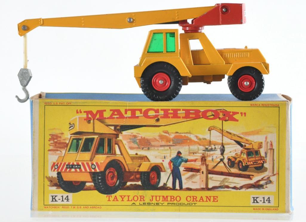 Matchbox King Size K-14 Taylor Jumbo Crane Die-Cast: A Lesney Product, Made in England, Like New Condition