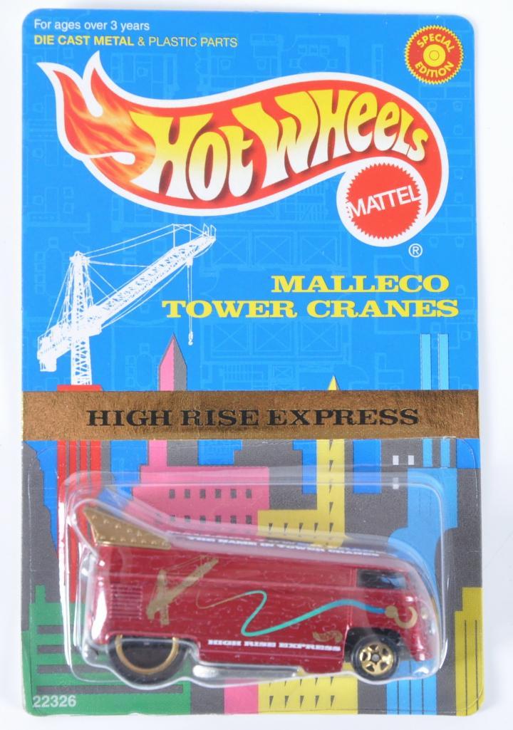 Hot Wheels Special Edition Malleco Tower Cranes High: New in Original Packaging