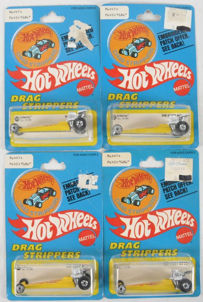 Group of 4 Hot Wheels Drag Strippers Inferno Die-Cast: New in Original Packaging