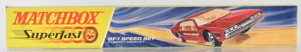 Matchbox Superfast SF-1 Speed Set with Original Box: Some Box Damage, Missing Car and Clamp, A Lesney Product
