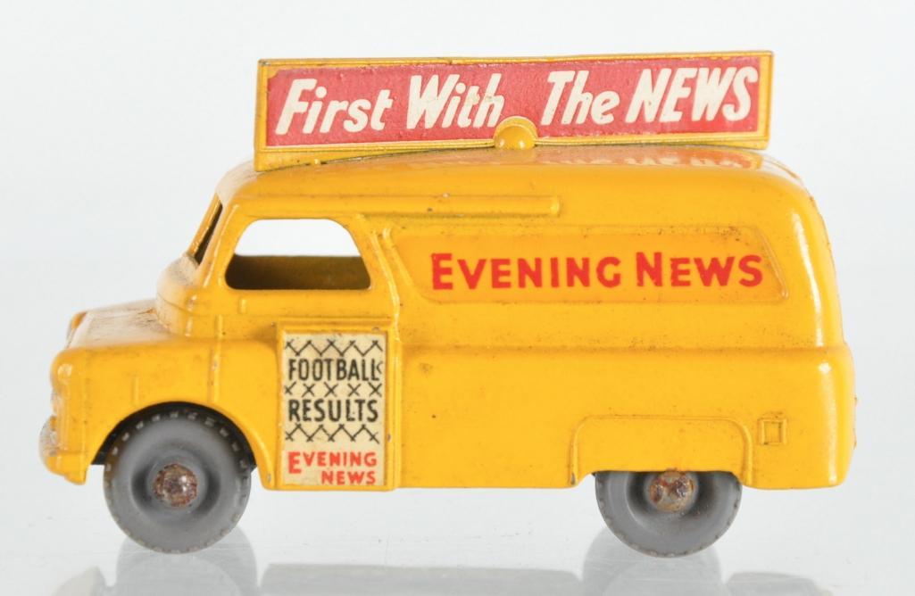 Matchbox No. 42 Evening News Van Die-Cast Vehicle: Yellow Body with GPW and Black Base, A Lesney Product, Made in England