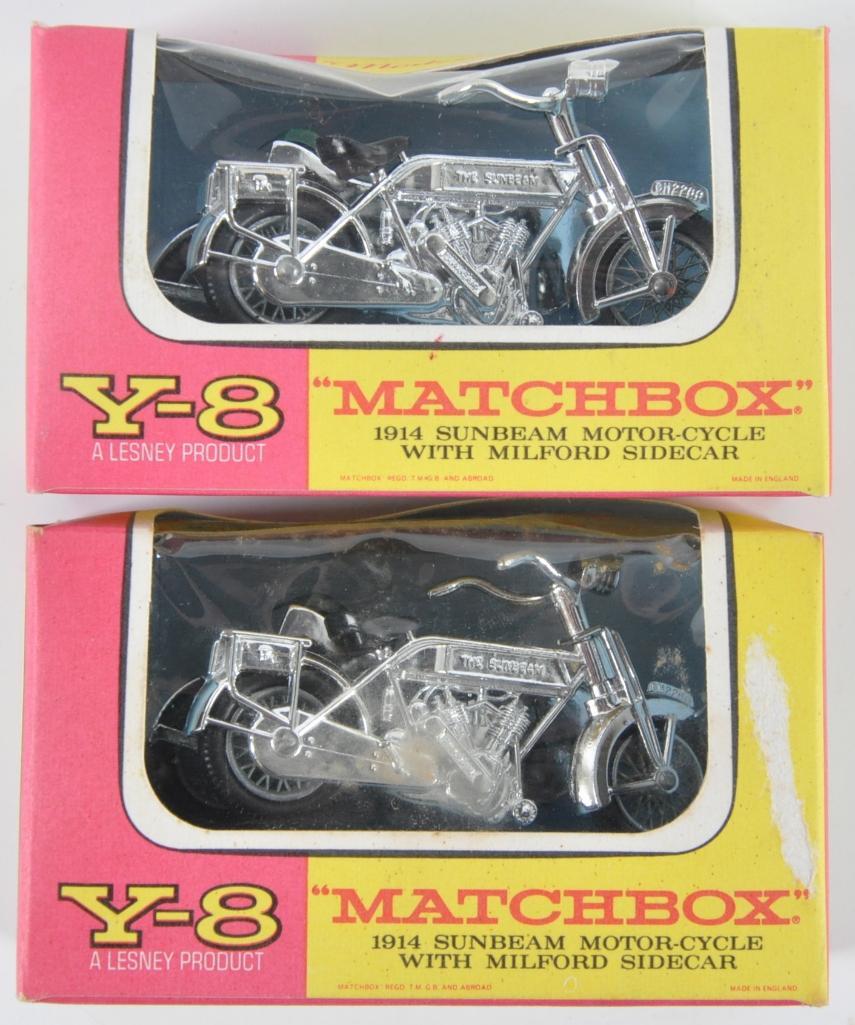 Group of 2 Matchbox Models of Yesteryear Y-8 Sumbeam: A Lesney Product, Made in England