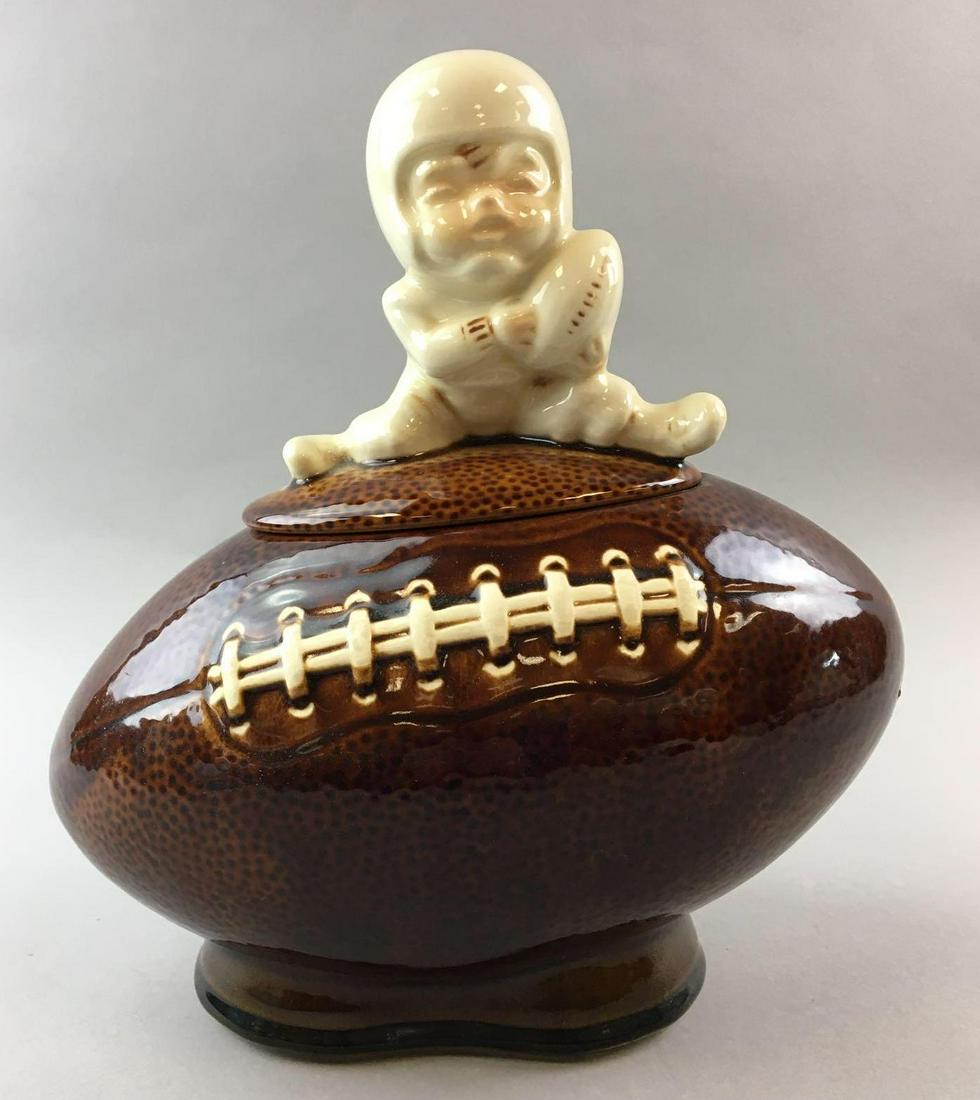 Vintage McCoy Football Cookie Jar: 11 1/2 inches tall
