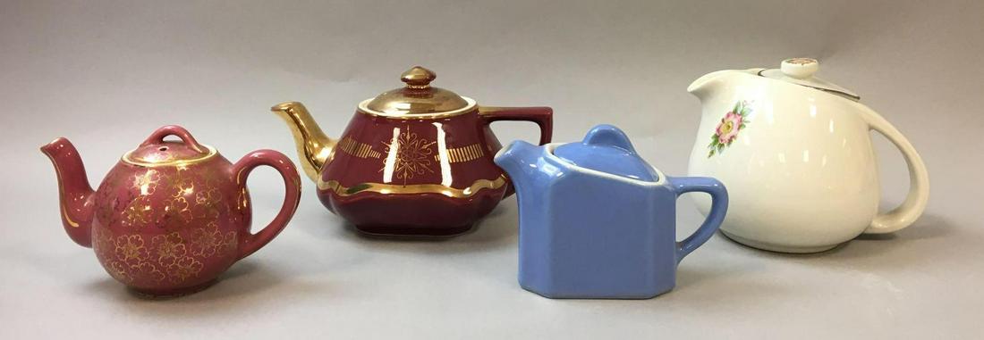 Group of 4 Vintage Hall Teapots: Largest is 5 1/2 inches tall