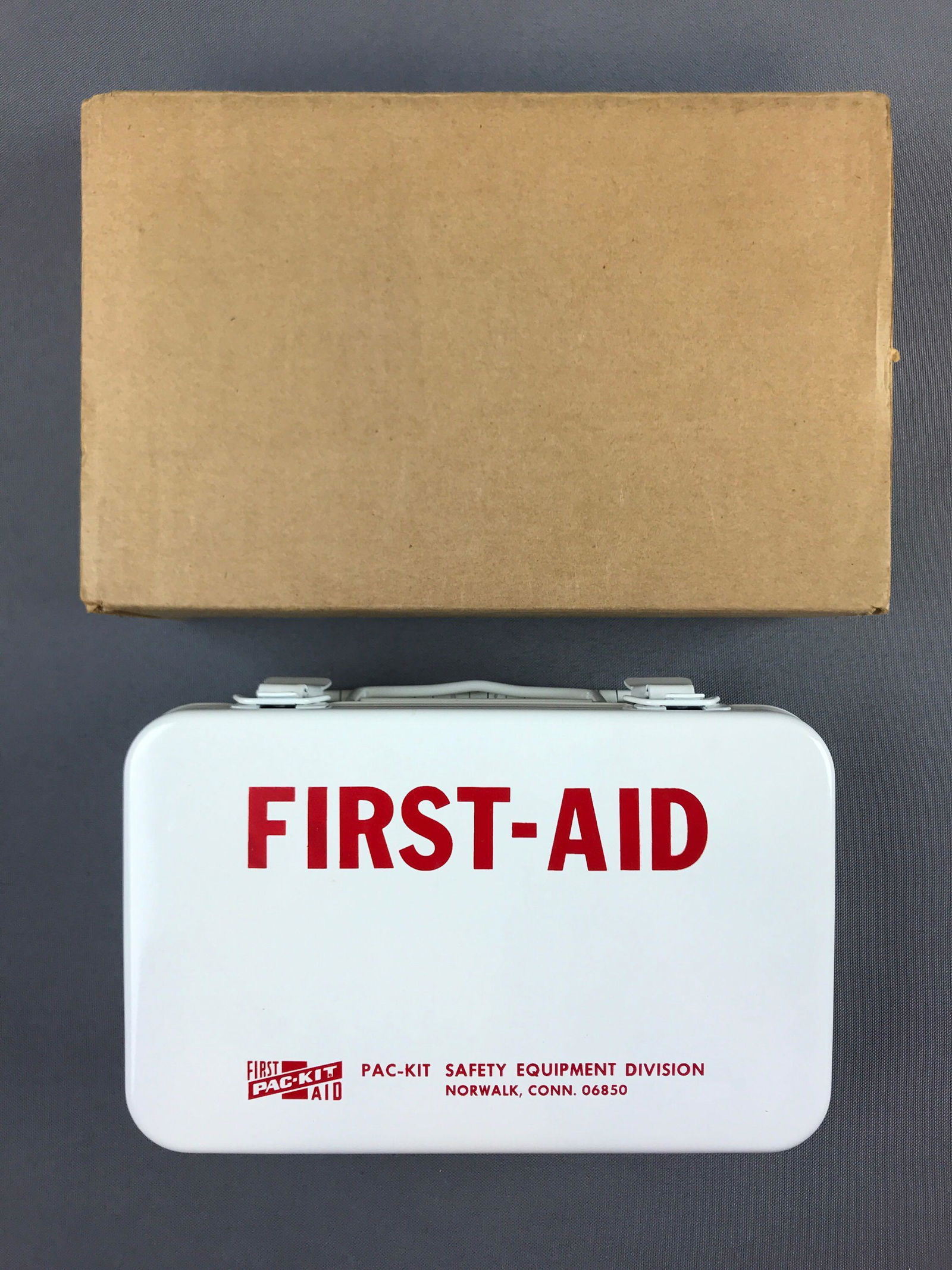 Vintage Railway Post office first aid pac-kit: New in original box and packaging. Box measures 9x5.75