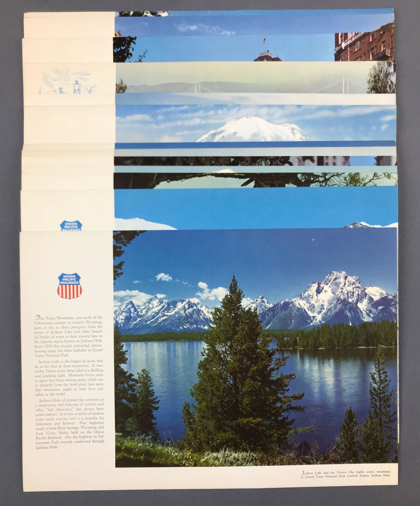 Group of Union Pacific Menus: Never folded/put in use. 13.75x9.5 inches