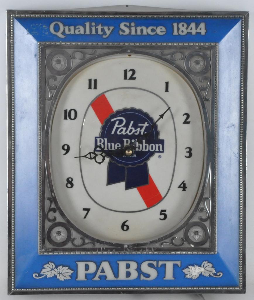 Vintage Pabst Blue Ribbon Light Up Advertising Beer (1 of 2)