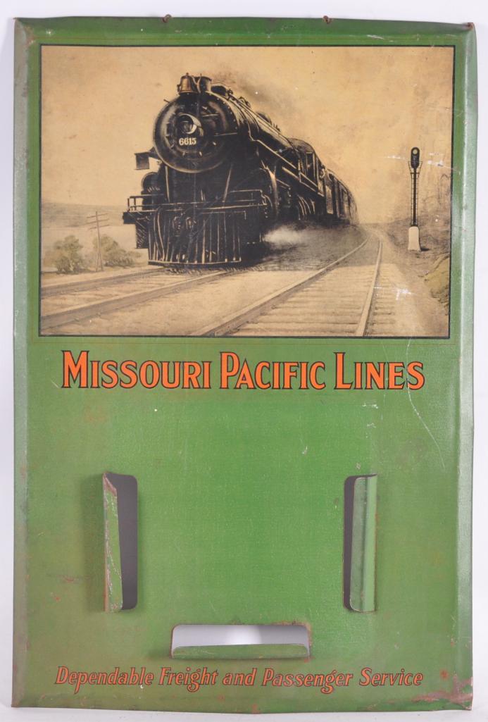 Vintage Missouri Pacific Lines Advertising Metal Sign (1 of 2)