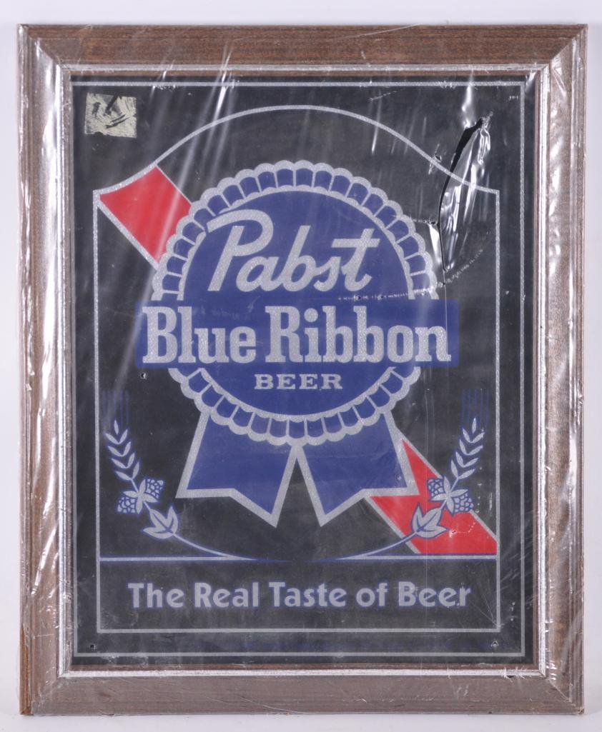 Vintage Pabst Blue Ribbon Advertising Beer Mirror (1 of 2)