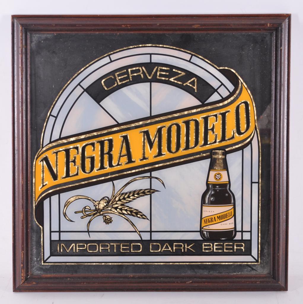 Negra Modelo Advertising Beer Mirror: 19 1/2 x 19 1/2 inches