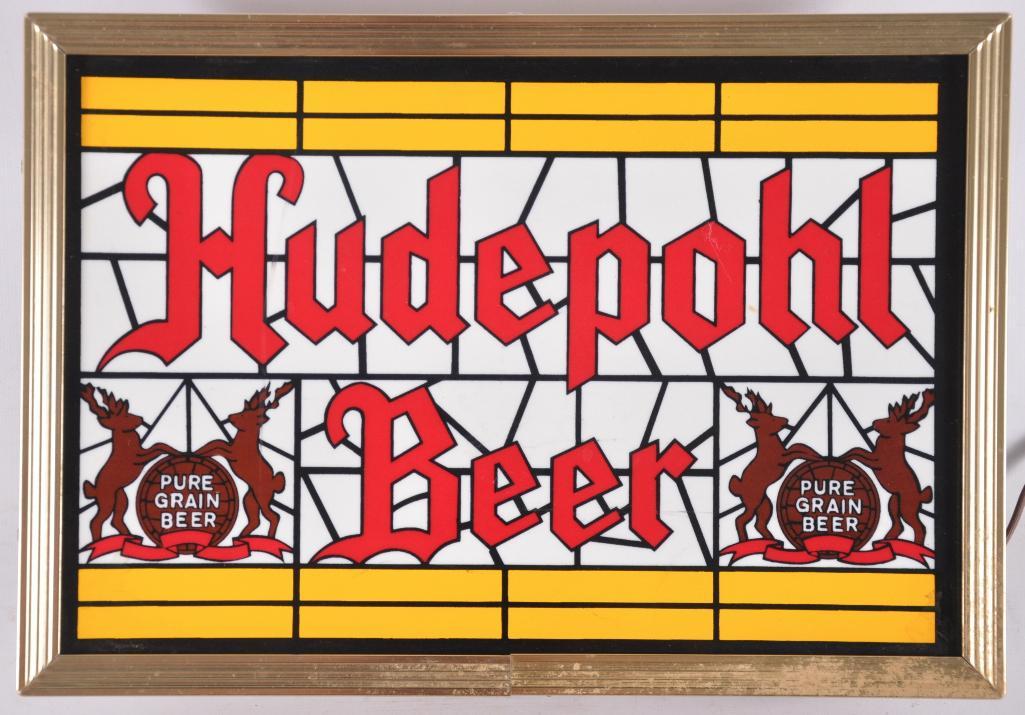 Vintage Hudepohl Beer Light Up Advertising Sign (1 of 2)