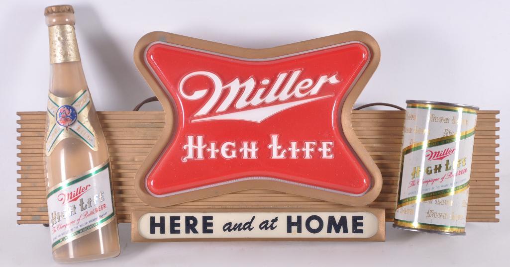 Vintage Miller High Life Flat Top Can and Bottle Light (1 of 2)