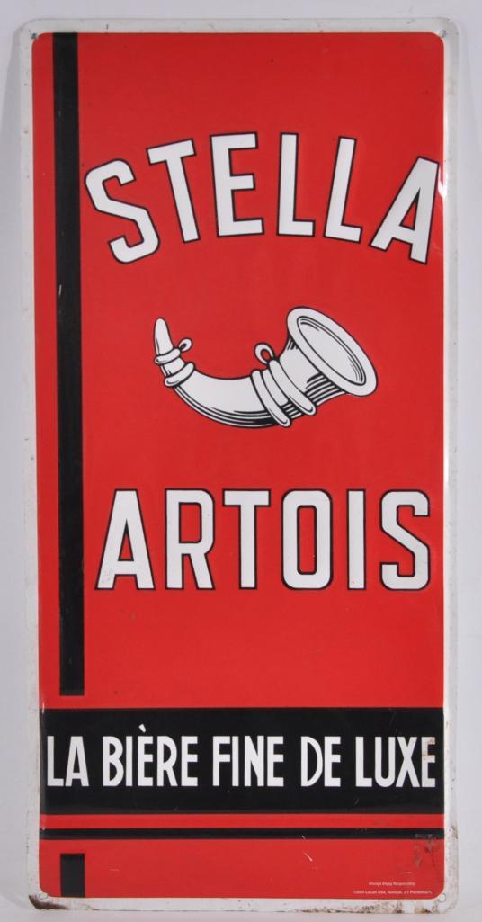 Stella Artois Advertising Metal Beer Sign (1 of 2)