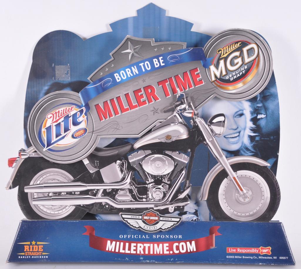 Miller Lite and MGD Harley Davidson 2003 100 Year: 19 x 17 inches, Some Flaws