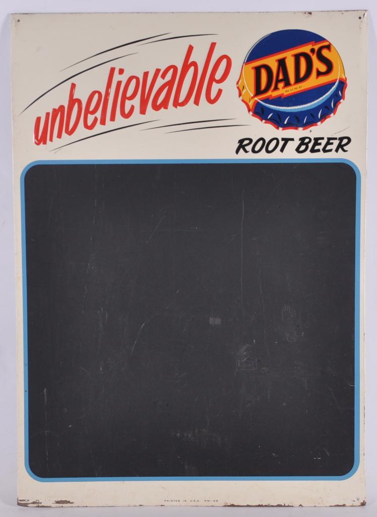 Vintage Dad's Root Beer "Unbelievable" Advertising: 19 1/2 x 27 1/2 inches, Printed in the USA